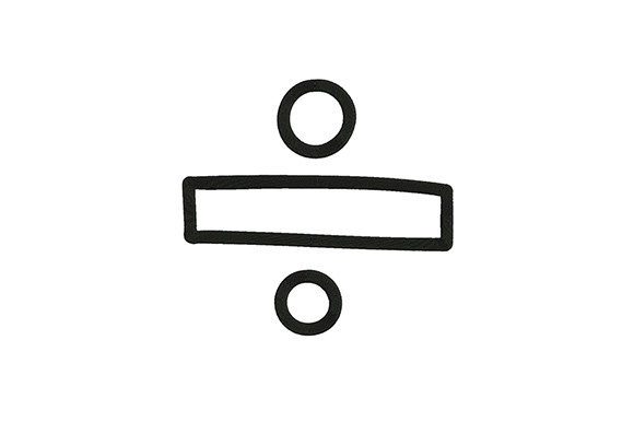Divide Sign Symbol: A Minimalist Math Motif for Boutique Sweatshirts