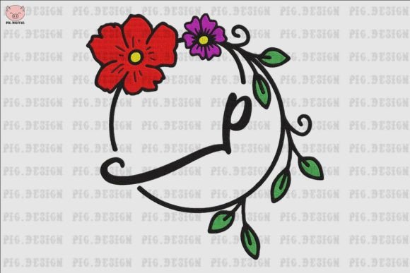 Flower Font P: A Designer's Review for Branded Merch