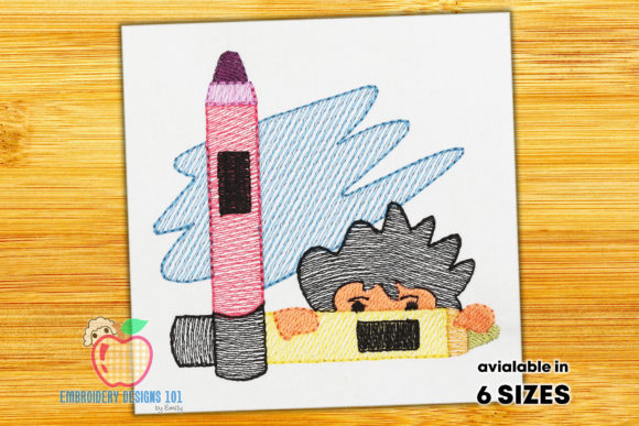 Review: Boy with Crayon Colors Quick Stitch for Boutique Drops