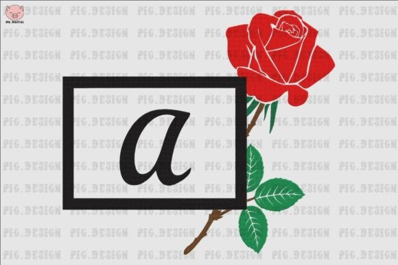 Rose Font A: Elegant Script for Personalized Embroidery Gifts